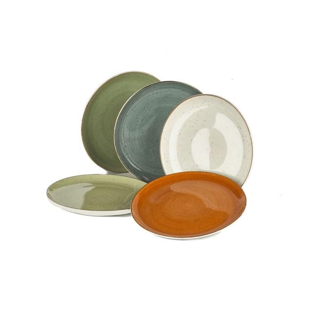 Bord Rustic Mix 5 kleuren 170mm
