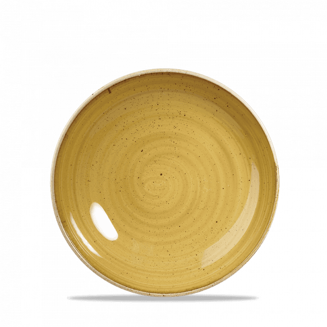Churchill Stonecast Coupebord plat - Ø165mm - Mustard