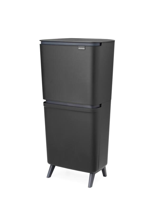 Brabantia SortUp Prullenbak - 20 + 25Ltr - Dark Grey