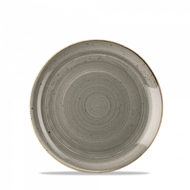 Churchill Stonecast Coupebord plat - Ø165mm - Peppercorn Grey