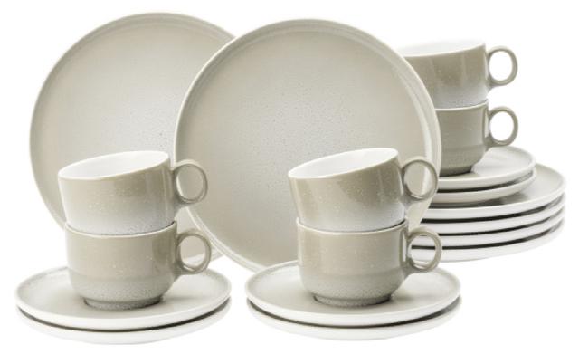 Koffieservies 18-delig Sento Aura cream