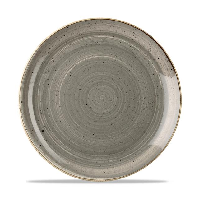 Churchill Stonecast Coupebord plat - Ø260mm - Peppercorn Grey