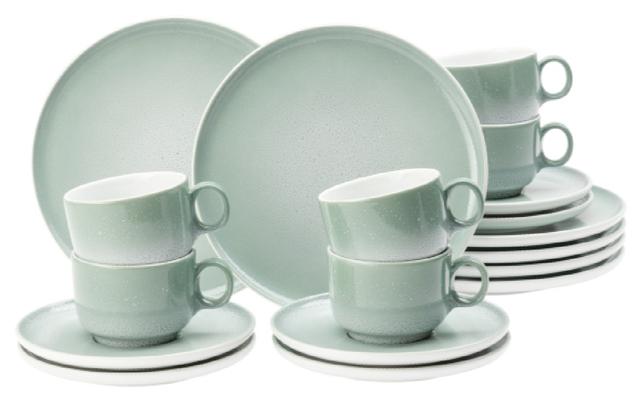 Koffieservies 18-delig Sento Aura mint