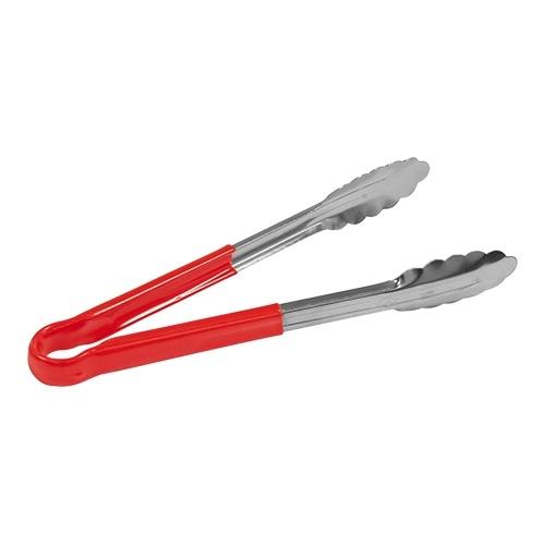 Serveertang rvs/rood - L 250mm