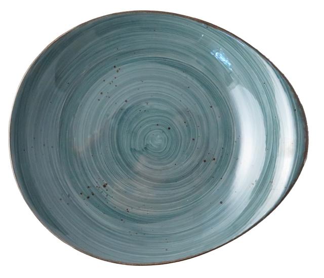Bord pebble diep Rustic blauw 275mm