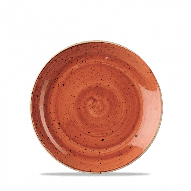 Churchill Stonecast Coupebord plat - Ø165mm - Spiced Orange