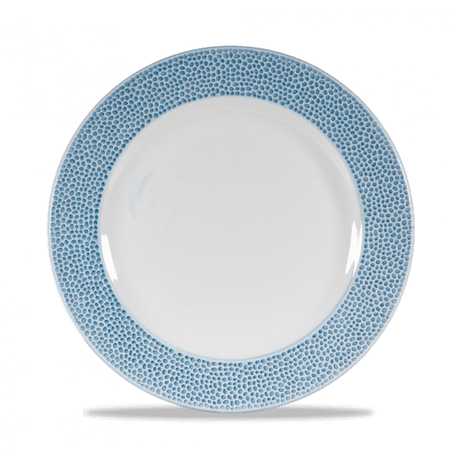 Churchill Isla Spinwash Bord plat met rand - Ø276mm - Ocean Blue