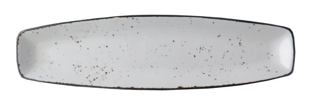 Serveerschotel curve Rustic wit 360x95mm