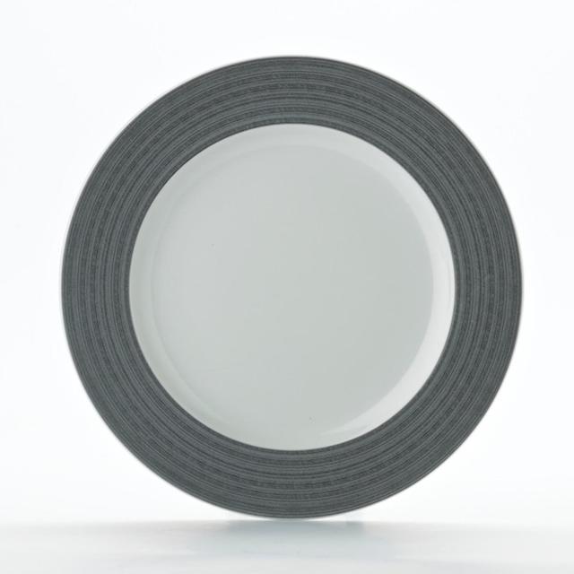 Seltmann XL Bord plat - Ø200mm - Rand grijs