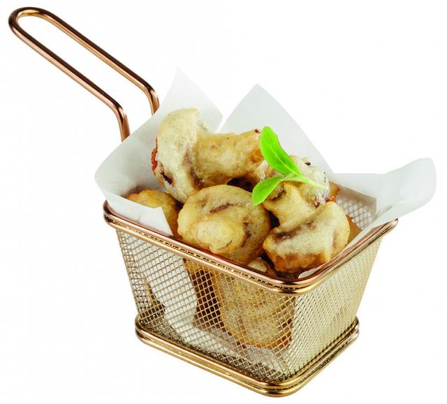 APS Frituurmandje Snackholder - 100x85x65mm - Koper