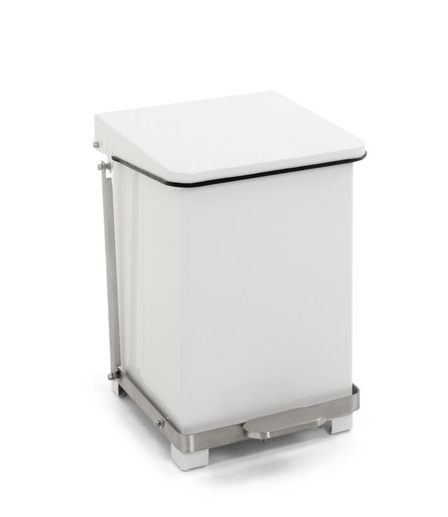 Industriële pedaalemmer wit 27L