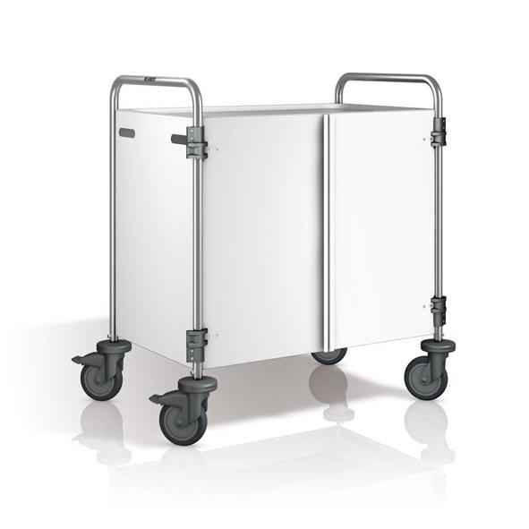 Serveerwagen gesloten 3 bladen signaalwit SW8x5-3
