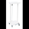 Afvalzakhouder met deksel en voetpedaal wit 60L