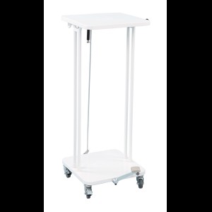 Afvalzakhouder met deksel en voetpedaal wit 60L