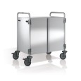 Serveerwagen gesloten 3 bladen RVS SW 8x5-3
