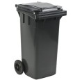 Rolcontainer met deksel grijs