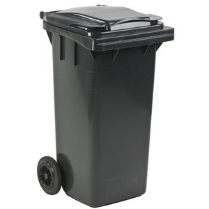 Rolcontainer met deksel grijs