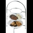 Etagere standaard 3 laags verchroomd 170mm