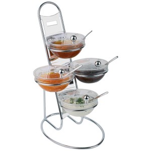 Buffetladder RVS 4-bowls 500cc
