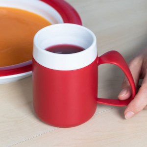 Thermomok met groot oor Drink-truc rood/wit PP 140cc