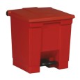 Pedaalemmer vierkant rood, 30L
