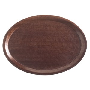 Dienblad Ovaal anti-slip Mahogany