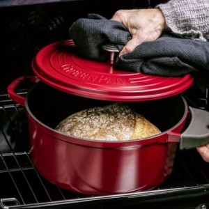Featherweights Stoofpot rood met keramische antikleeflaag met deksel  260mm