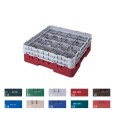 Glaskorf 16 vaks grijs/rood