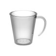 Koffiebeker met groot oor transparant PBT 300cc