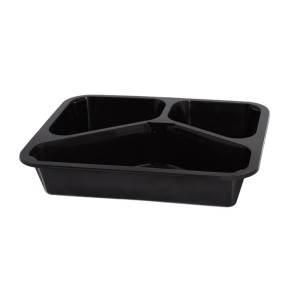 Menuschaal 3-vaks M30/45 zwart   200st