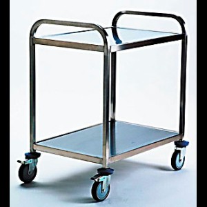 Serveerwagen 2 bladen SW9x6-2, No-More Flatwielen