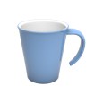 Koffiebeker met groot oor licht blauw/wit  PBT 300cc
