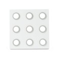 Onderzetter vierkant Domino EOS wit