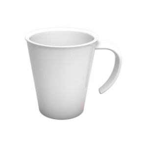 Koffiebeker met groot oor wit  PBT 300cc
