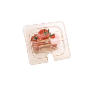 Gastronormdeksel 1/6, met greep en lepeluitsparing