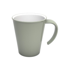 Koffiebeker met groot oor sage/wit  PBT 300cc