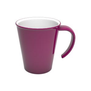 Koffiebeker met groot oor braam/wit  PBT 300cc
