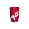 Beker met anti-slip-bloem rood/wit PP/TPE 220cc