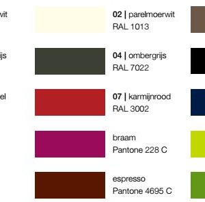 Set zijpanelen aan 3 zijden met draaideuren gekleurd voor serveerwagen SW 10x6