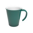 Koffiebeker met groot oor petrol/wit  PBT 300cc