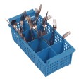 Bestekkorf 8-vakken blauw