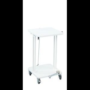 Afvalzakhouder met deksel en voetpedaal wit 40L
