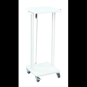 Afvalzakhouder met deksel verrijdbaar wit 60L