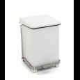 Industriële pedaalemmer wit 27L
