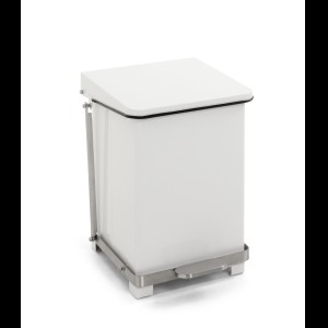 Industriële pedaalemmer wit 27L
