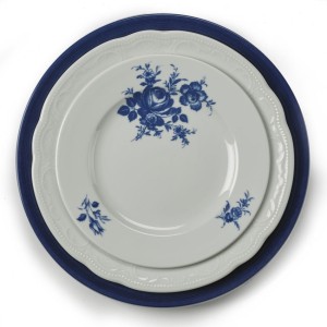 Bord XL wit Fleuri 260mm