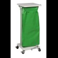 Afvalzakhouder met deksel en voetpedaal wit 120L