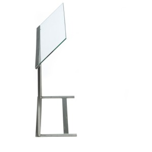 Ademschot/hoestruit RVS/glas tbv ice-crushed bak