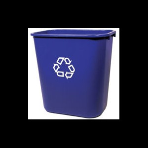 Afvalbak "recycle" rechthoekig blauw