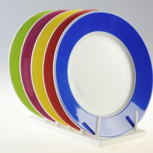 Dinerbord Mix 5 kleuren 5dlg